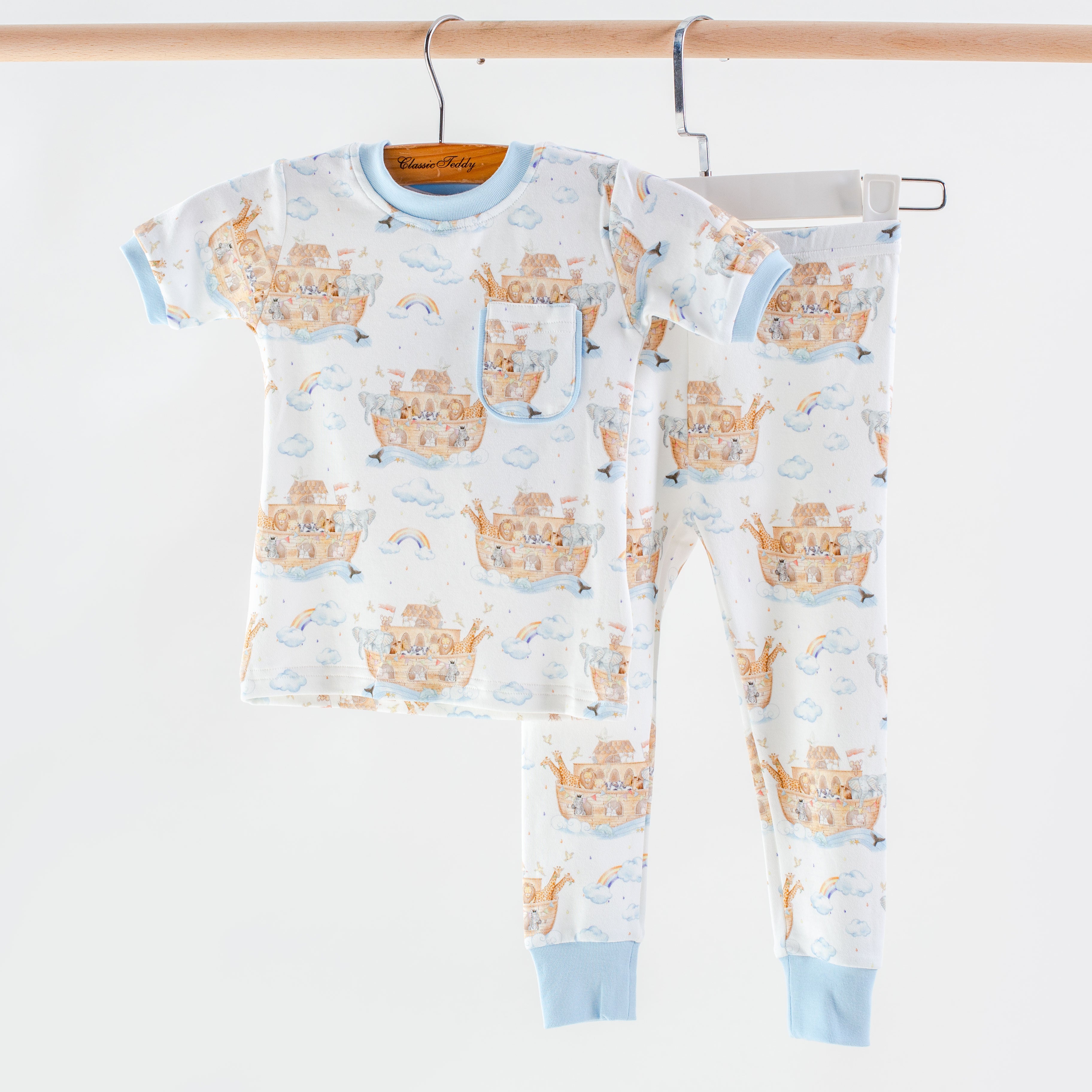 All Aboard Noah's Ark Organic Cotton Kids Pajamas – Nola Tawk