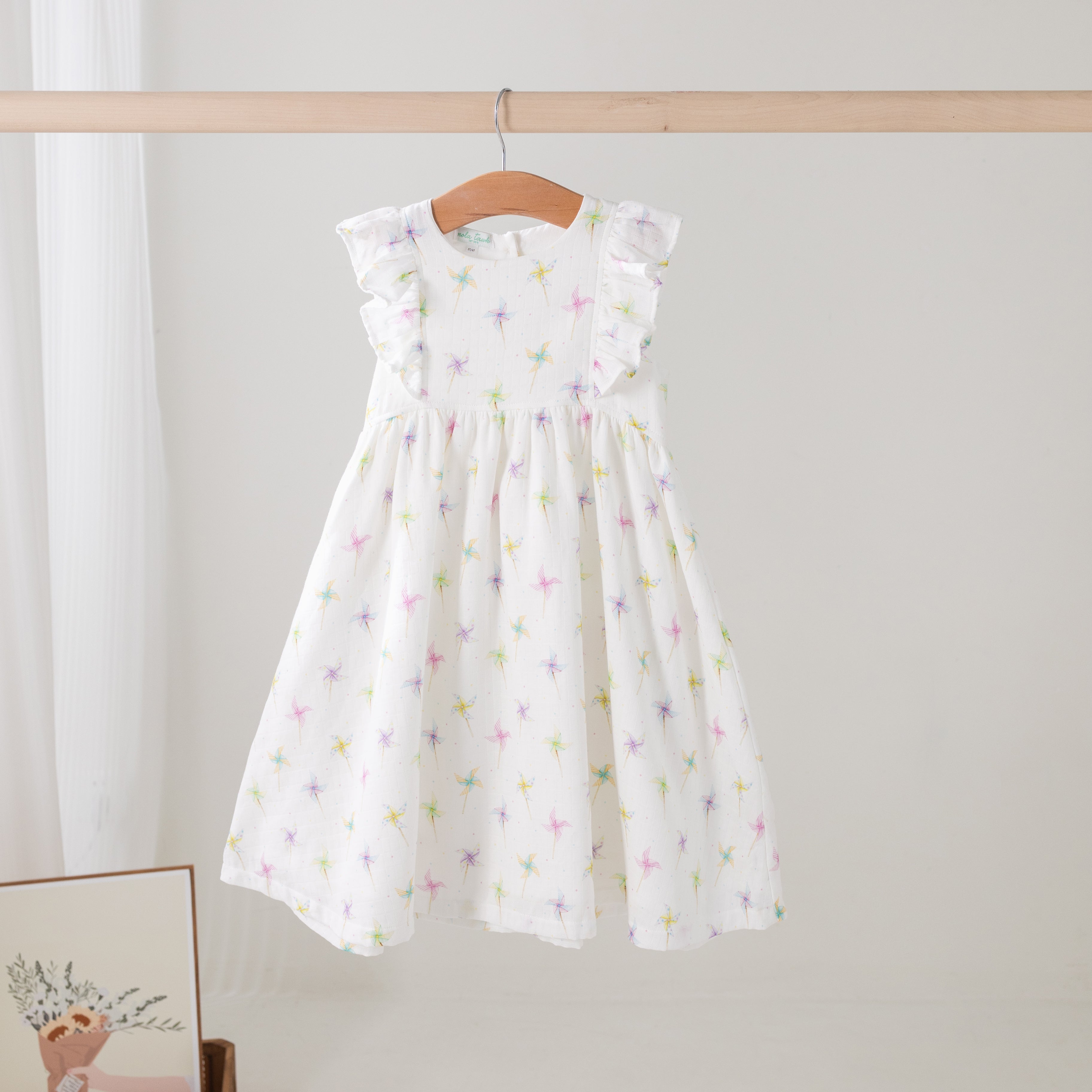 Pinwheel Party Organic Muslin Dress for Kids Pinwheel Party Organic Muslin Dress for Kids
