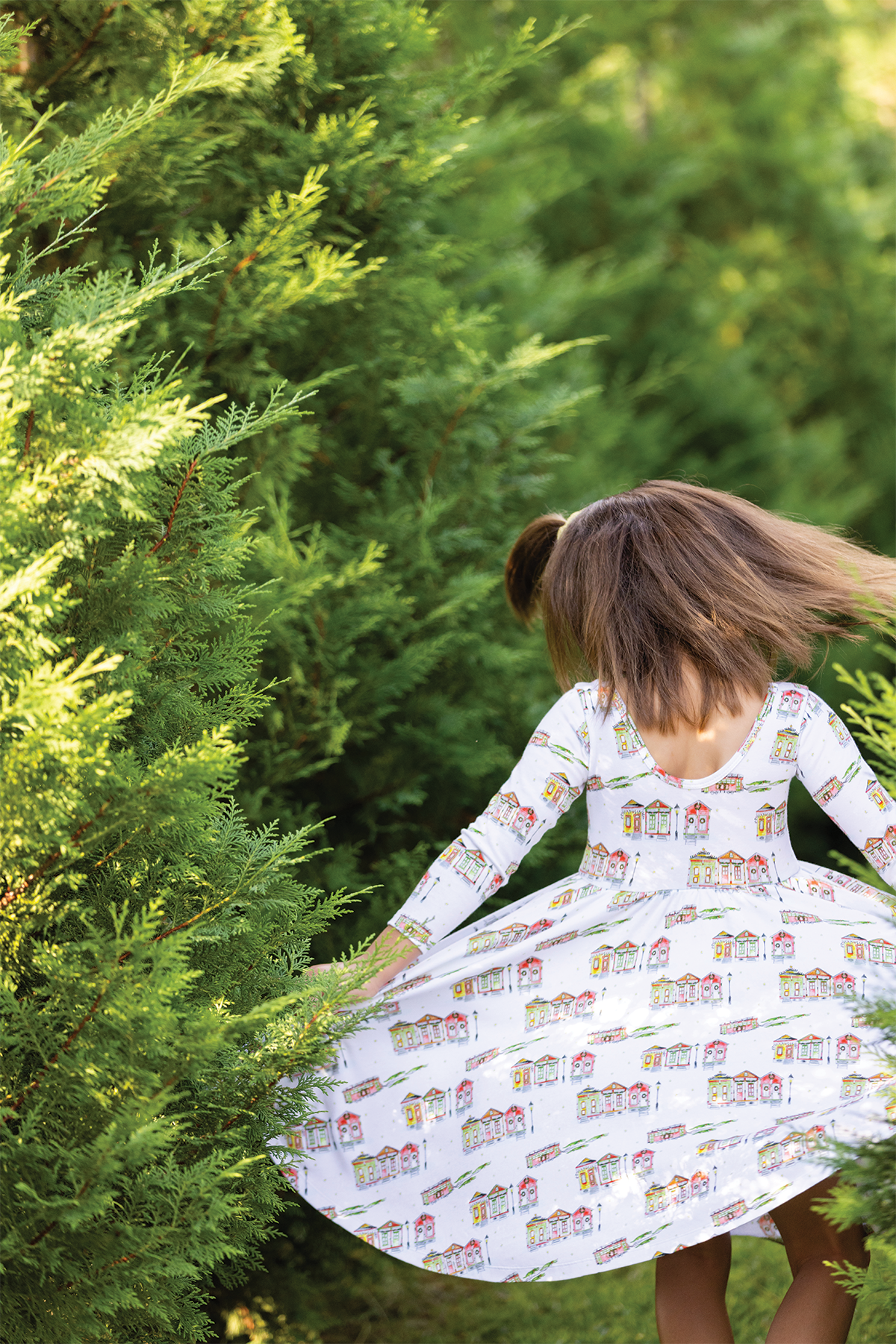 Bayou Wonderland Organic Cotton Christmas Dress for Kids Nola Tawk