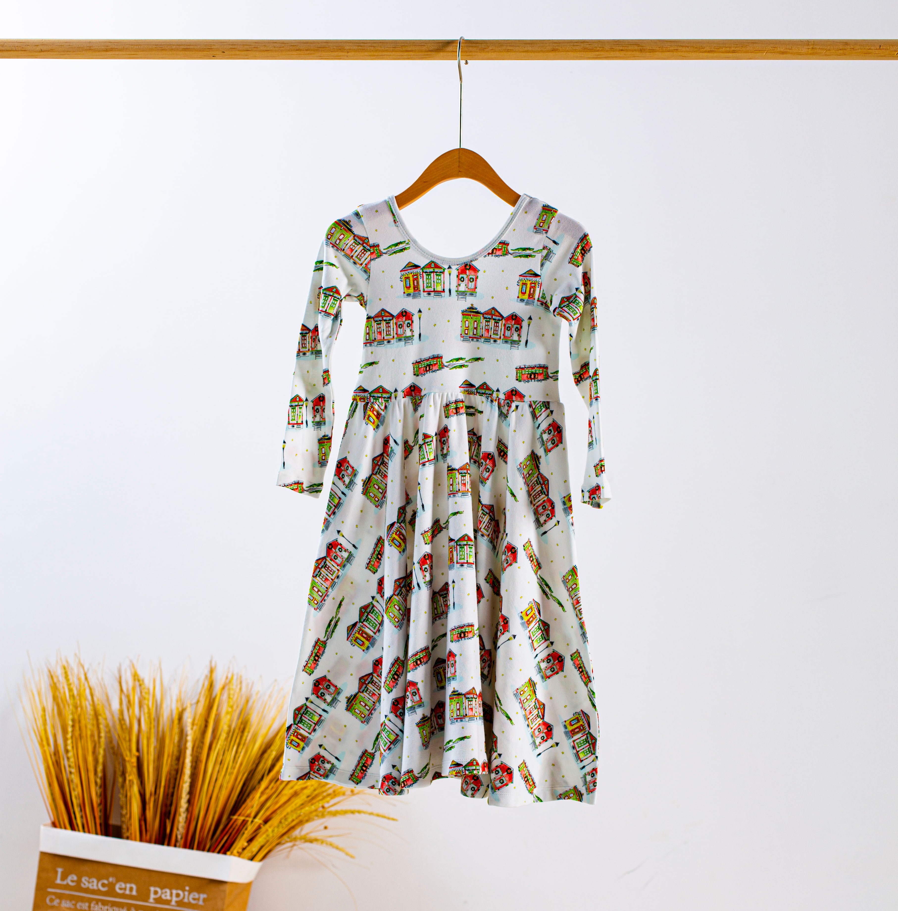 Bayou Wonderland Organic Cotton Christmas Dress for Kids