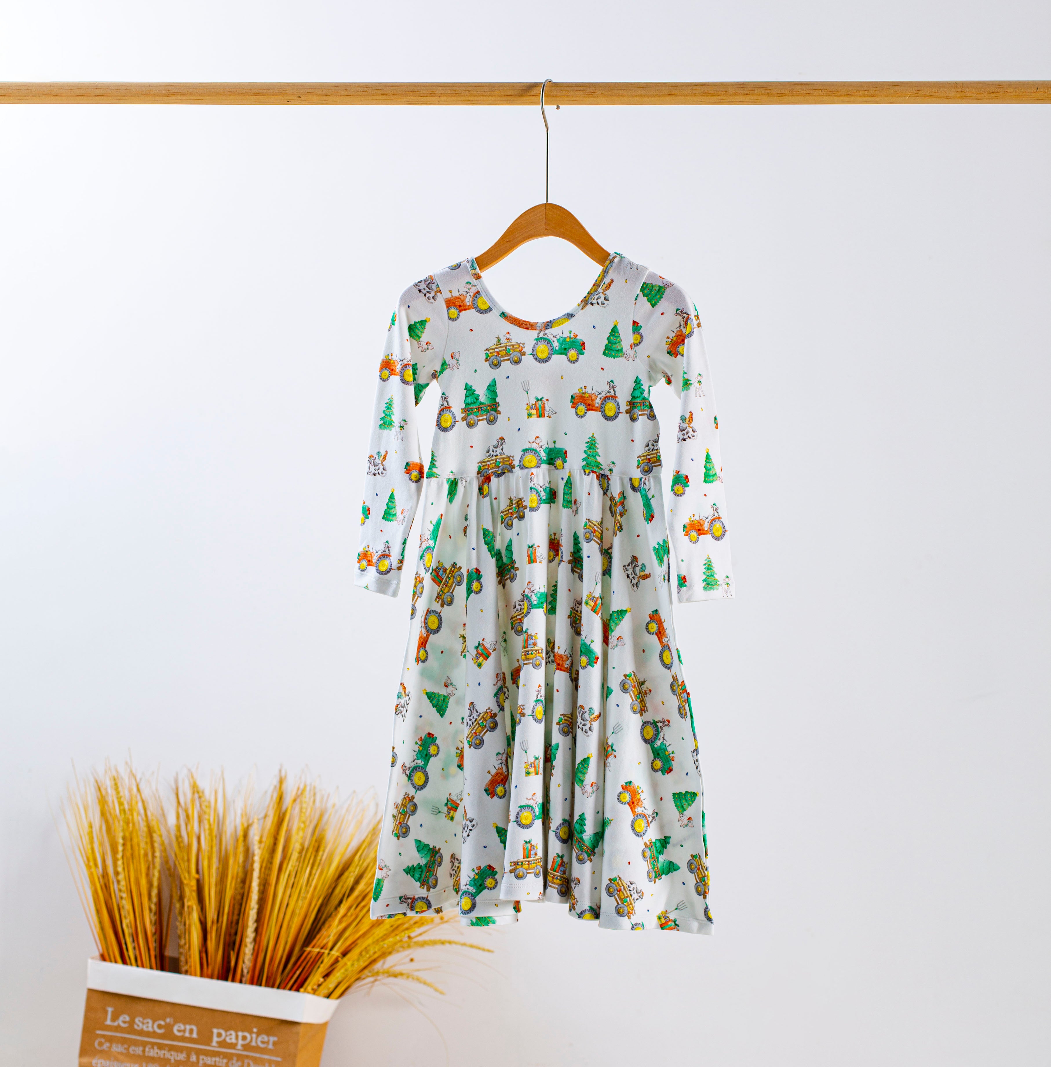 Moo-y Christmas Organic Cotton Christmas Dress for Kids Moo-y Christmas Organic Cotton Christmas Dress for Kids