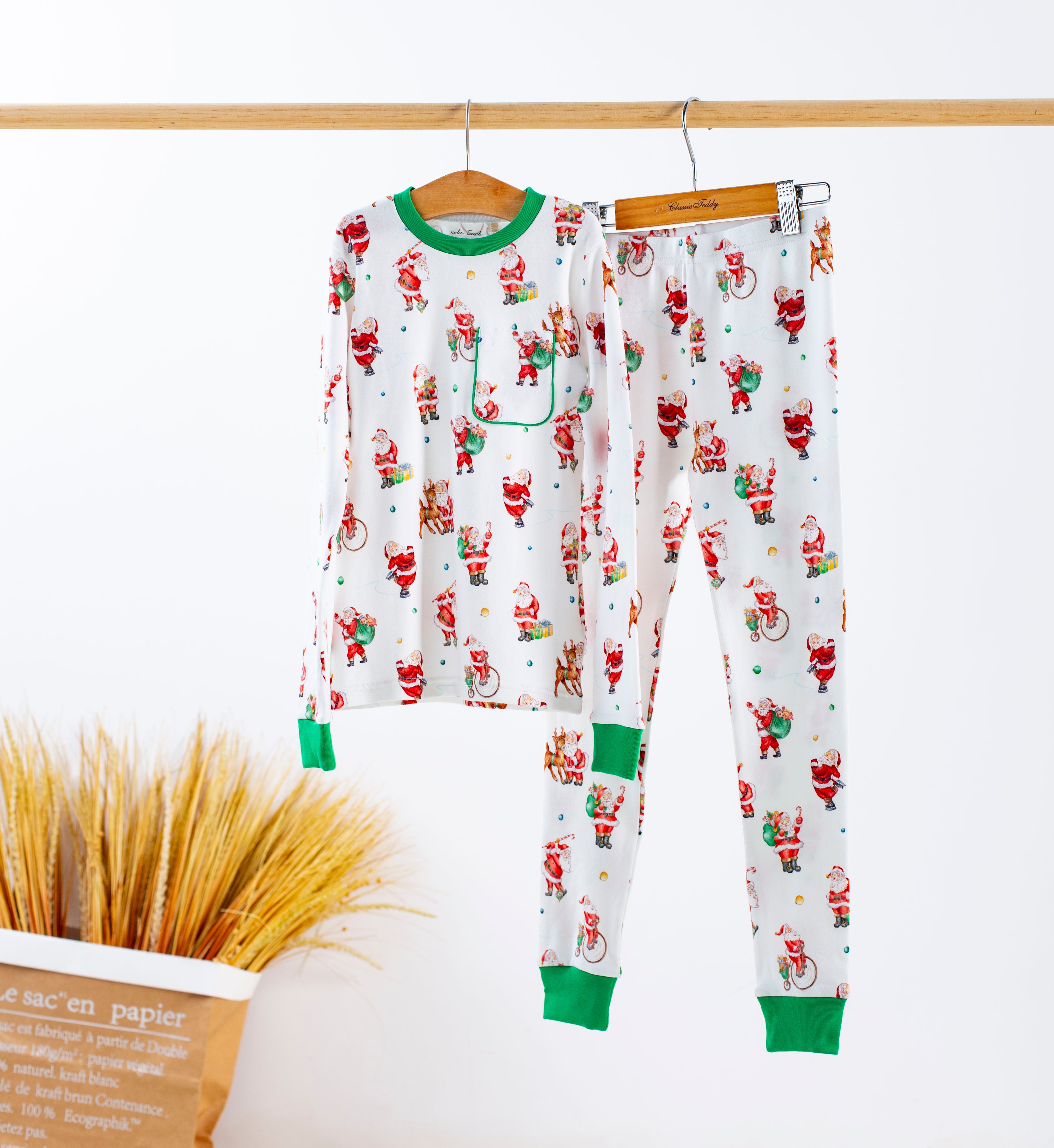Boys Pijamas Xmas Santa Claus Is Coming To Town Organic Cotton