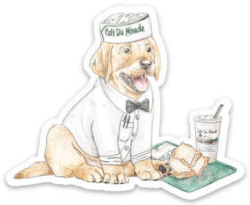 cafe-du-monde-puppy-waiter-die-cut-stickers