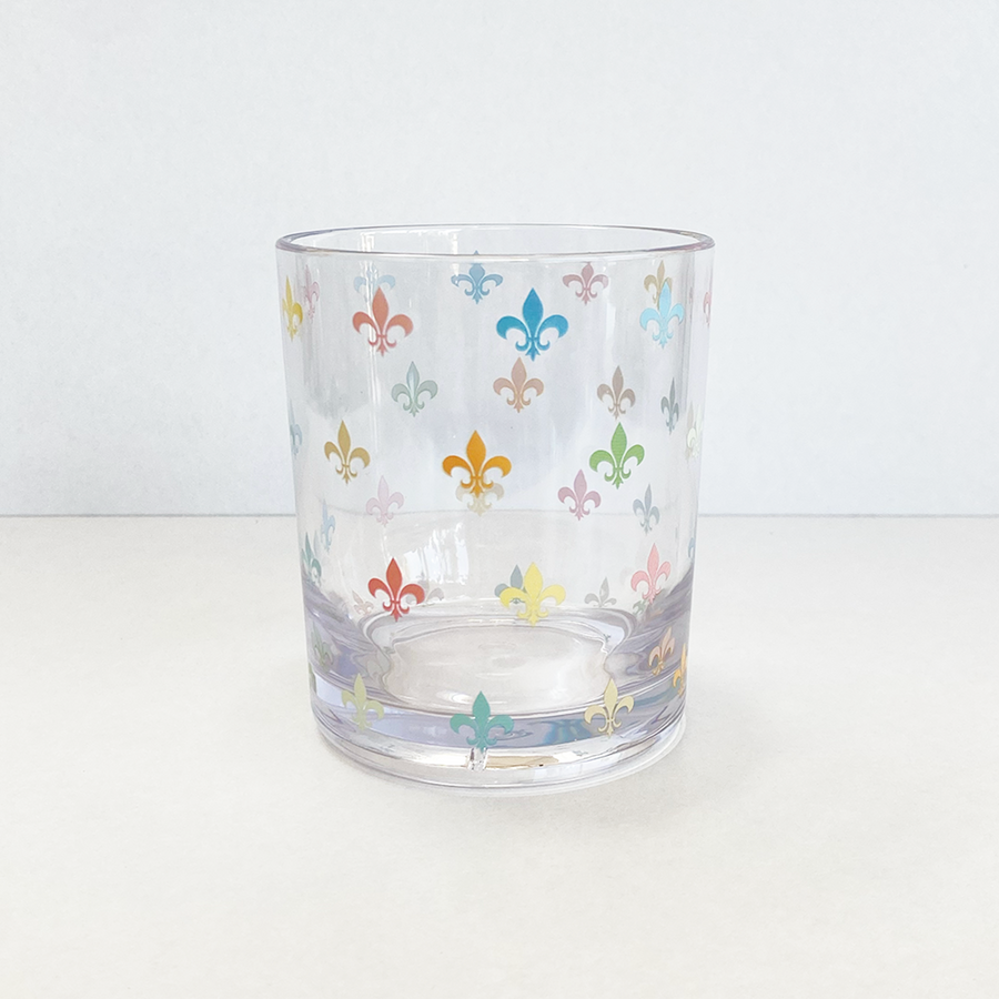 fleur-de-lis-acrylic-drinkware