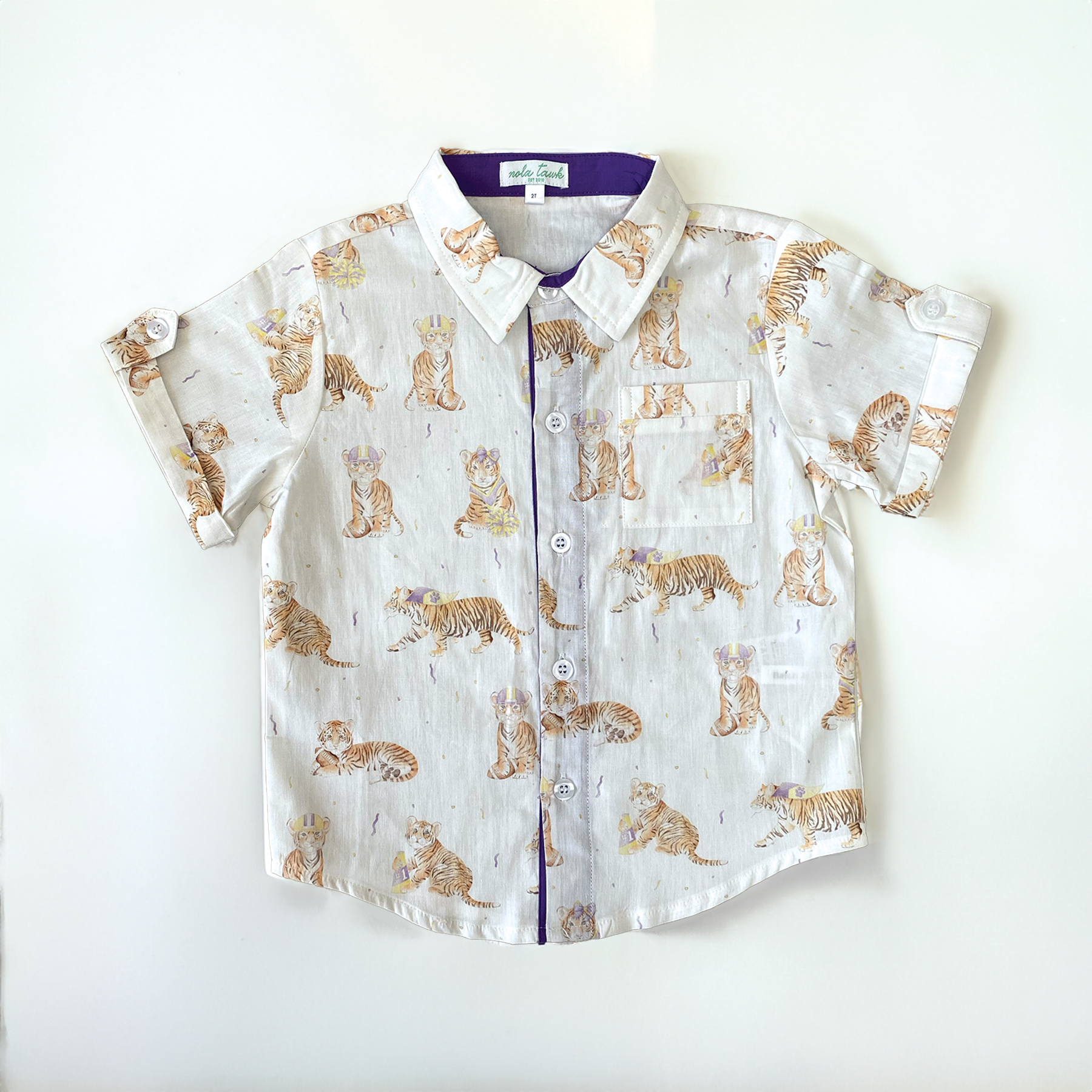 MVC: Louisiana Tigers Short Sleeve Collared Shirt MVC: Louisiana Tigers Short Sleeve Collared Shirt