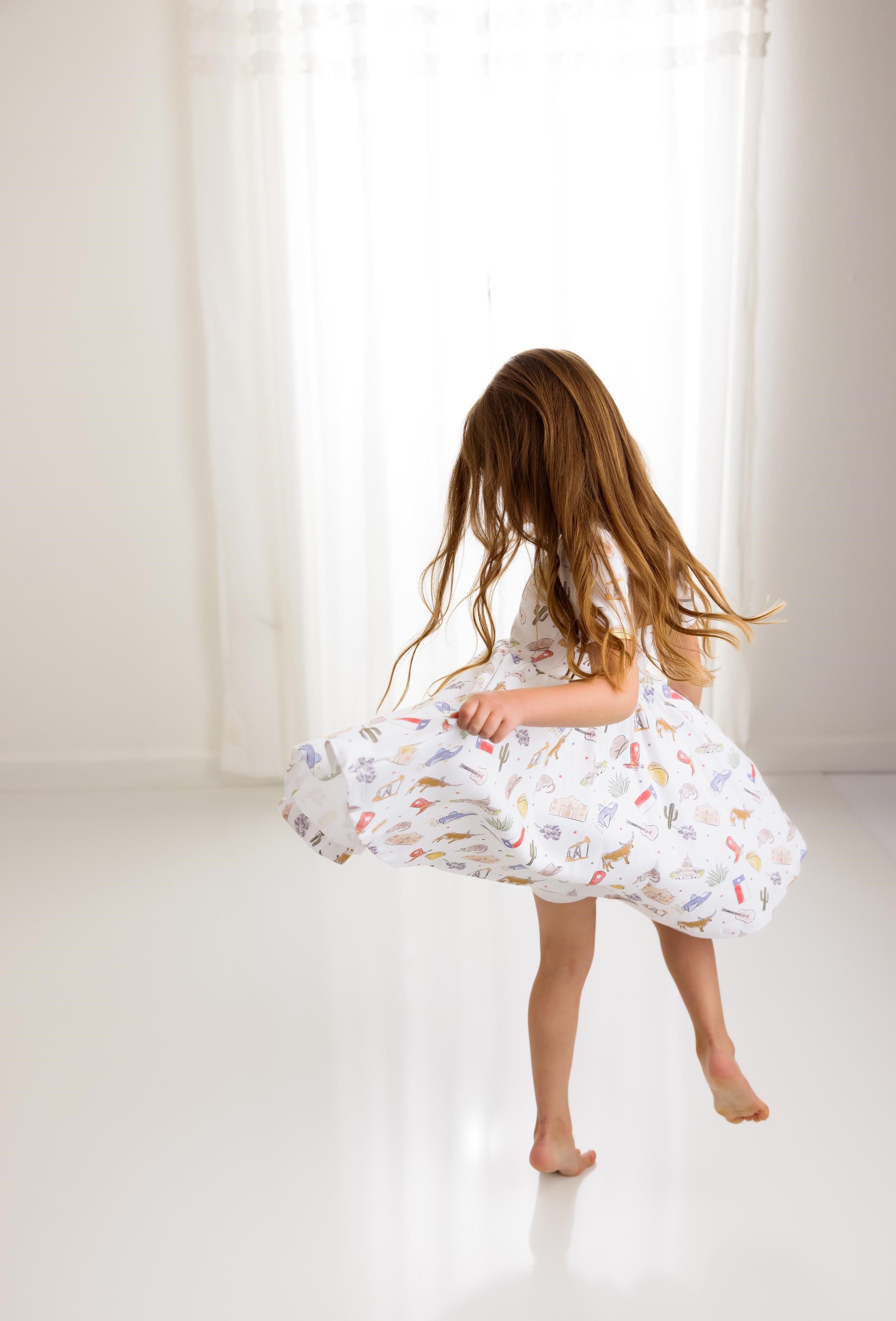 organic cotton dress children sale Girls' Organic-Cotton Color-Wheel Dress