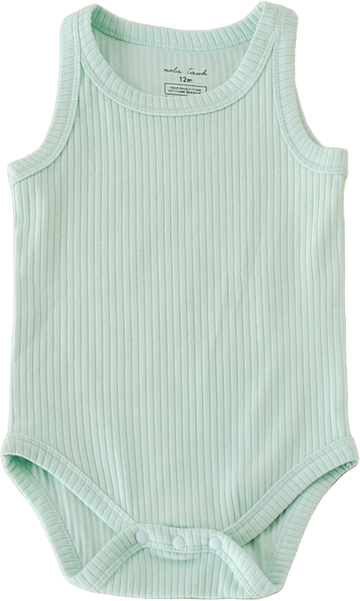 Water Lily Ribbed Organic Cotton Onesie