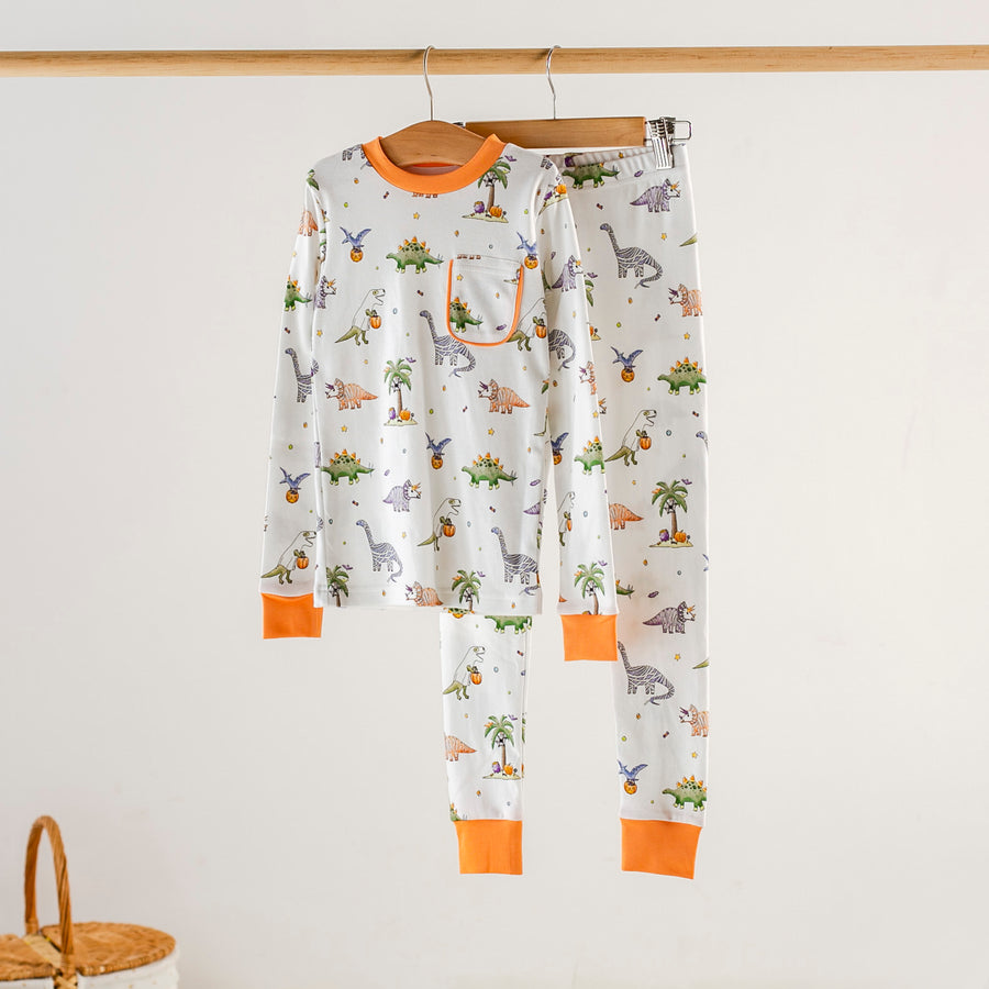 Trick RAWR Treat Halloween Organic Cotton Pajama Set