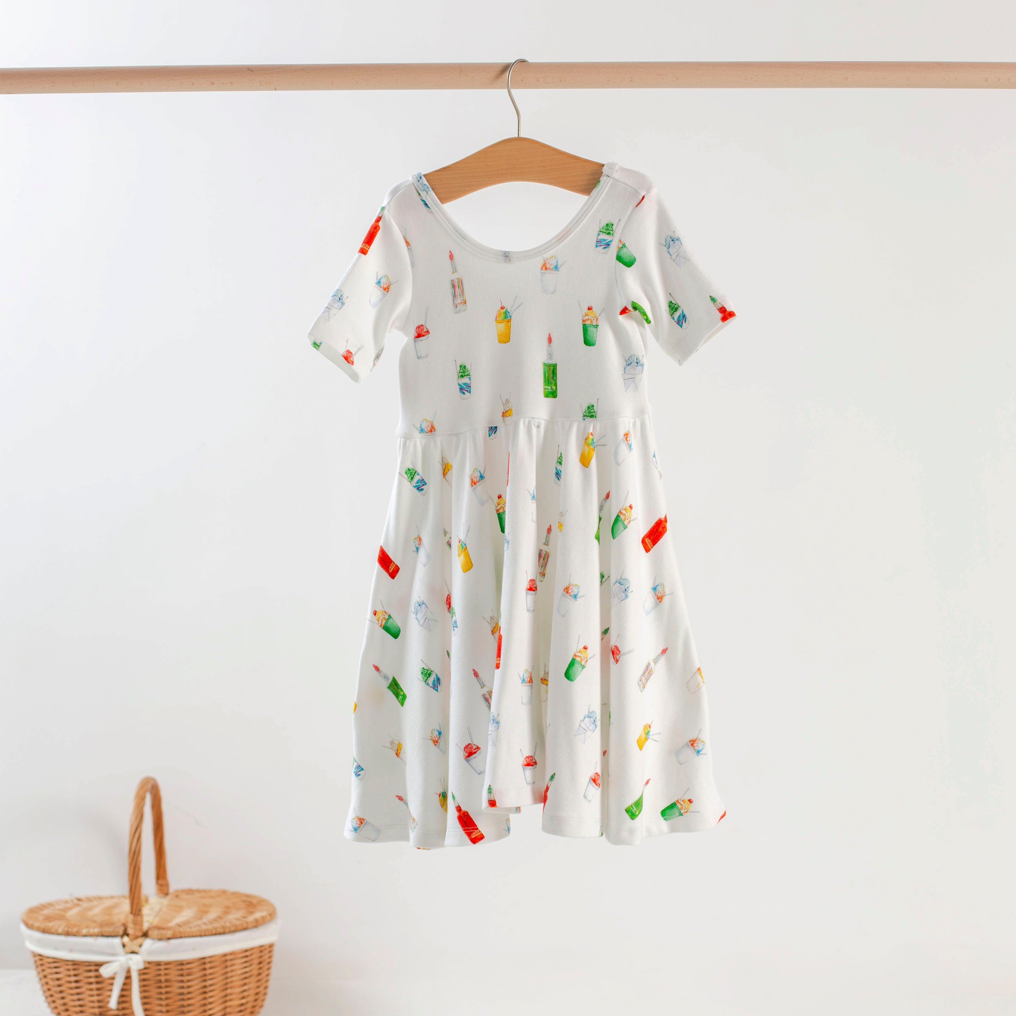 white christmas dresses Aspiga Ladies Sustainable Hayden Organic Cotton Block Print Dress Buti  Turquoise/Blue Summer Holiday Beach Cover Up main image 0