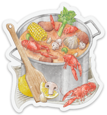 Crawfish Boil Die Cut Sticker