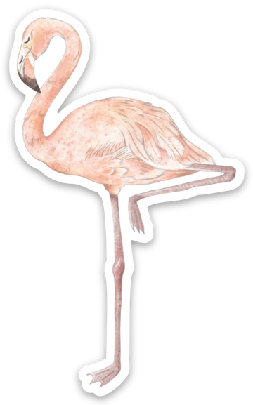 flamingo-die-cut-stickers