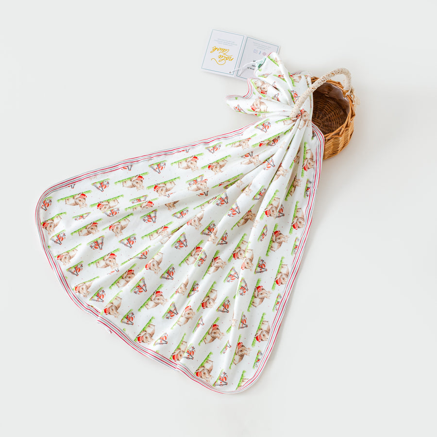 Mascot Mania in Arkansas Organic Cotton Baby Blanket