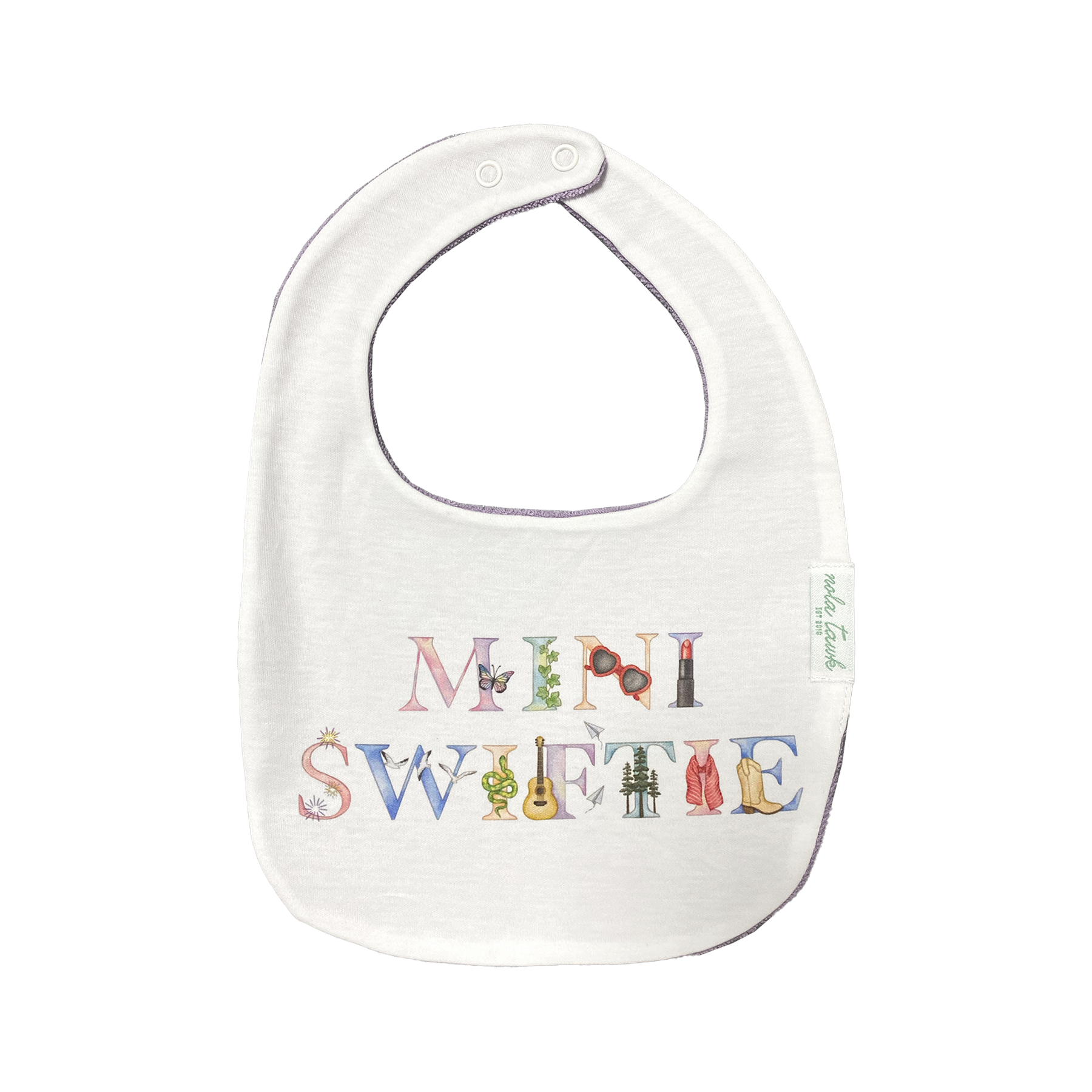 Mini Swiftie Organic Cotton Bib – Nola Tawk