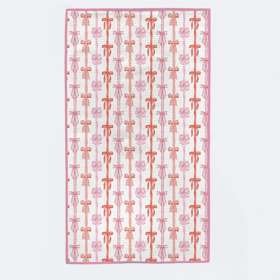 Tied Up in Pink Kitchen Towel