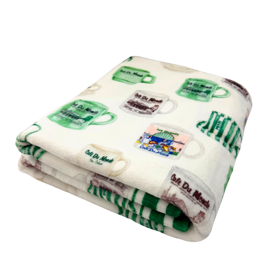 Café du Monde x Nola Tawk Luxury Throw Blanket