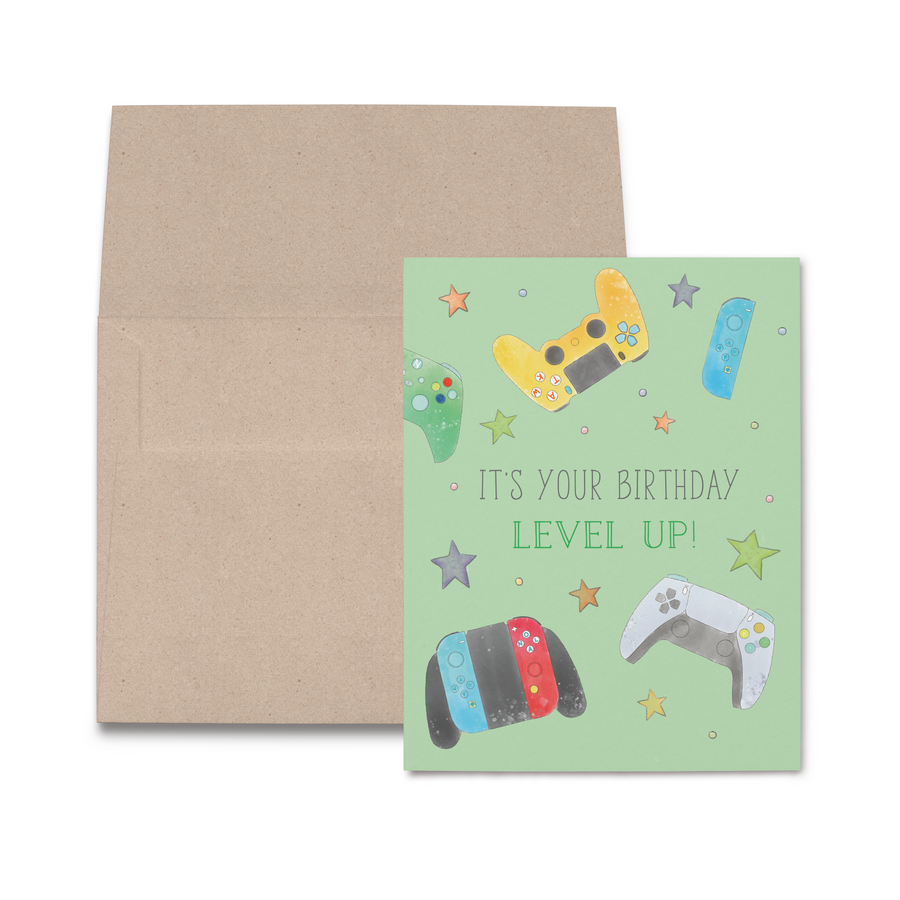 Level Up Birthday Card