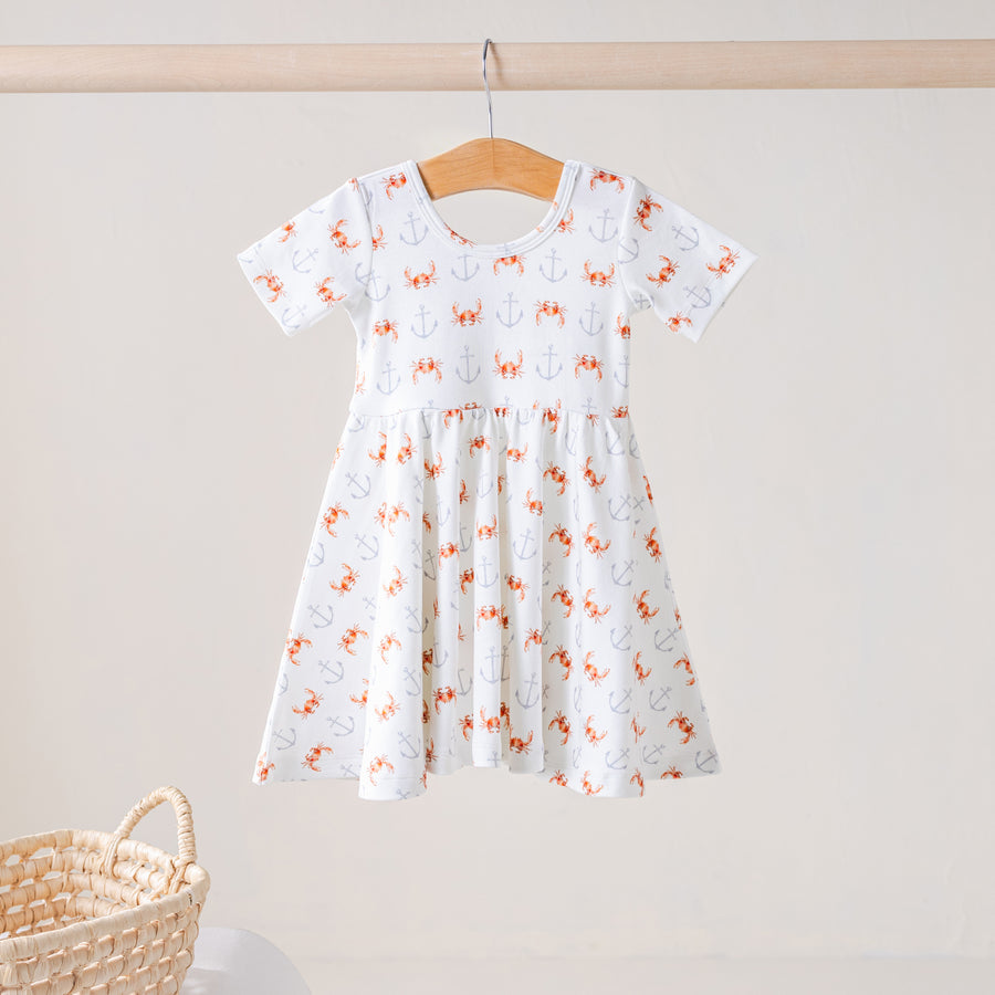 Coastal Catch Organic Cotton Dress for Kids (Pre-Order Arriving Spring 2027)