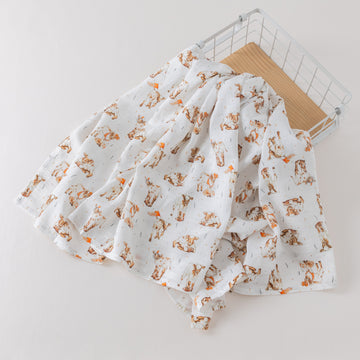 MVC: Texas Longhorn Organic Muslin Blanket