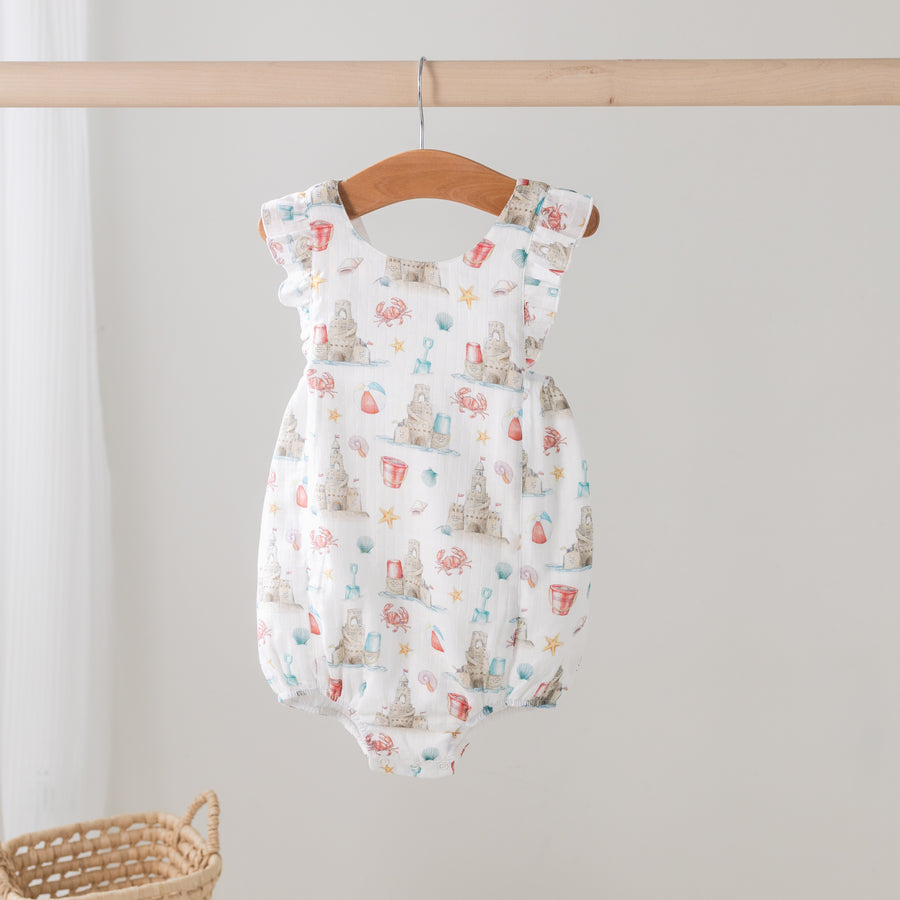 Sandcastle Kingdom Organic Muslin Sunsuit (Pre-Order Arriving Spring 2025)