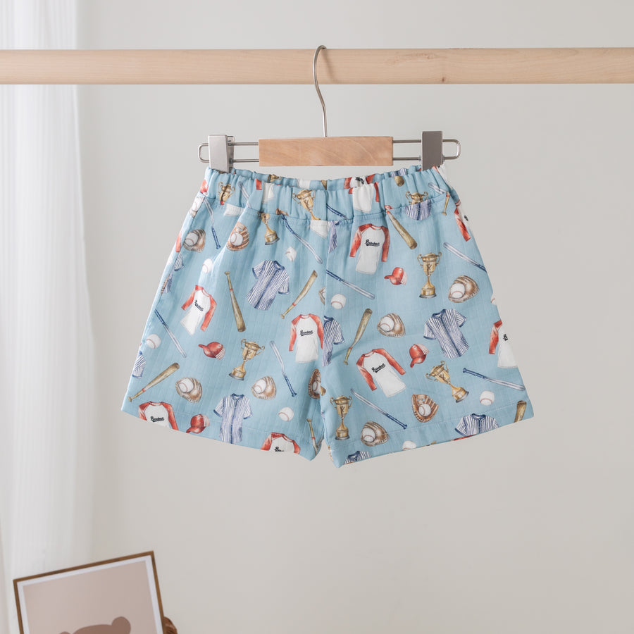 Let's Play Ball Organic Muslin Shorts (Pre-Order Arriving Spring 2025)