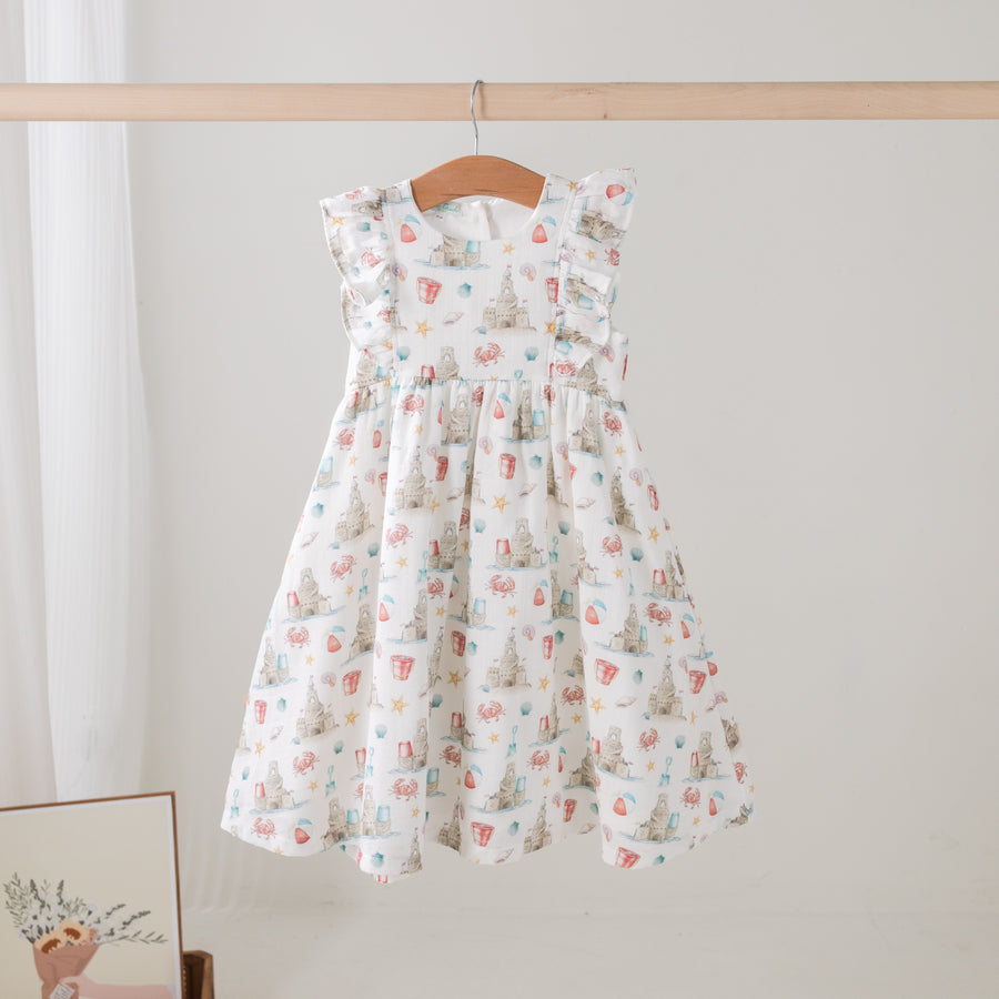 Sand Castle Kingdom Organic Muslin Dress (Pre-Order Arriving Spring 2025)