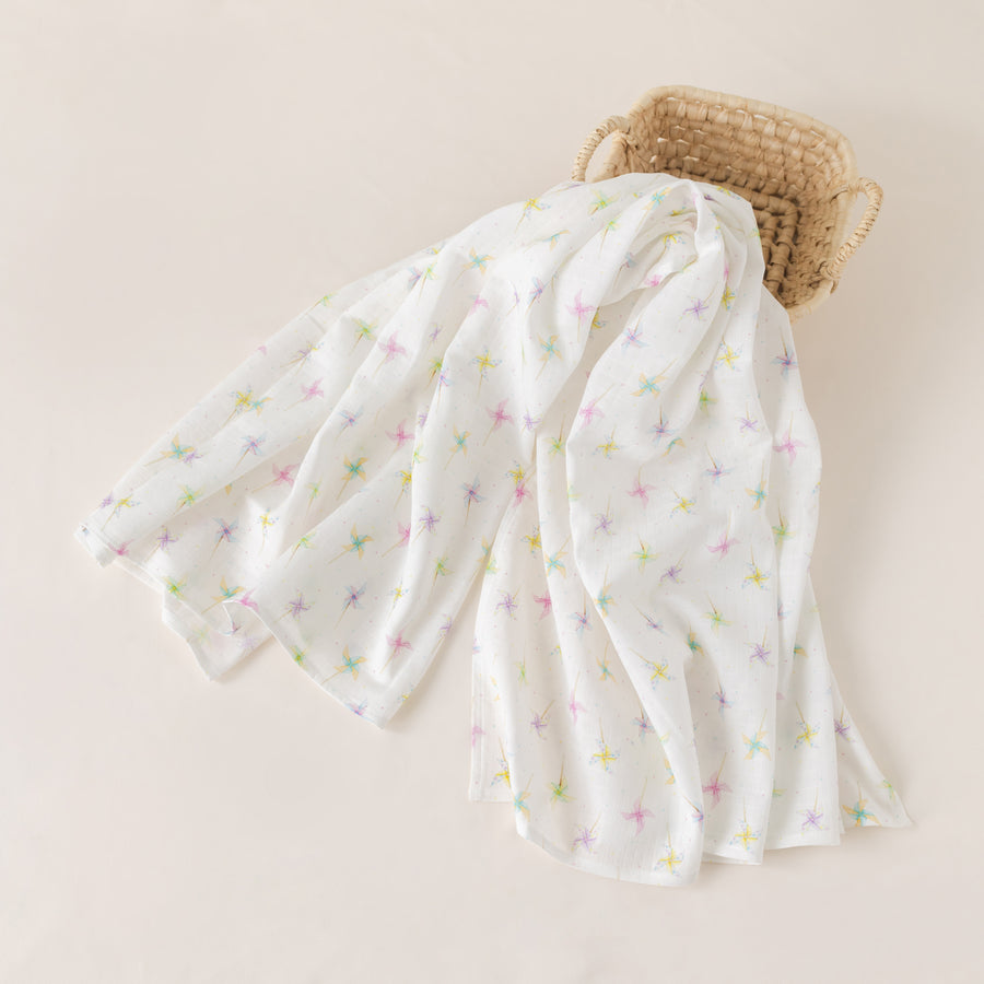 Pinwheel Party Organic Muslin Swaddle Blanket (Pre-Order Arriving Spring 2025)