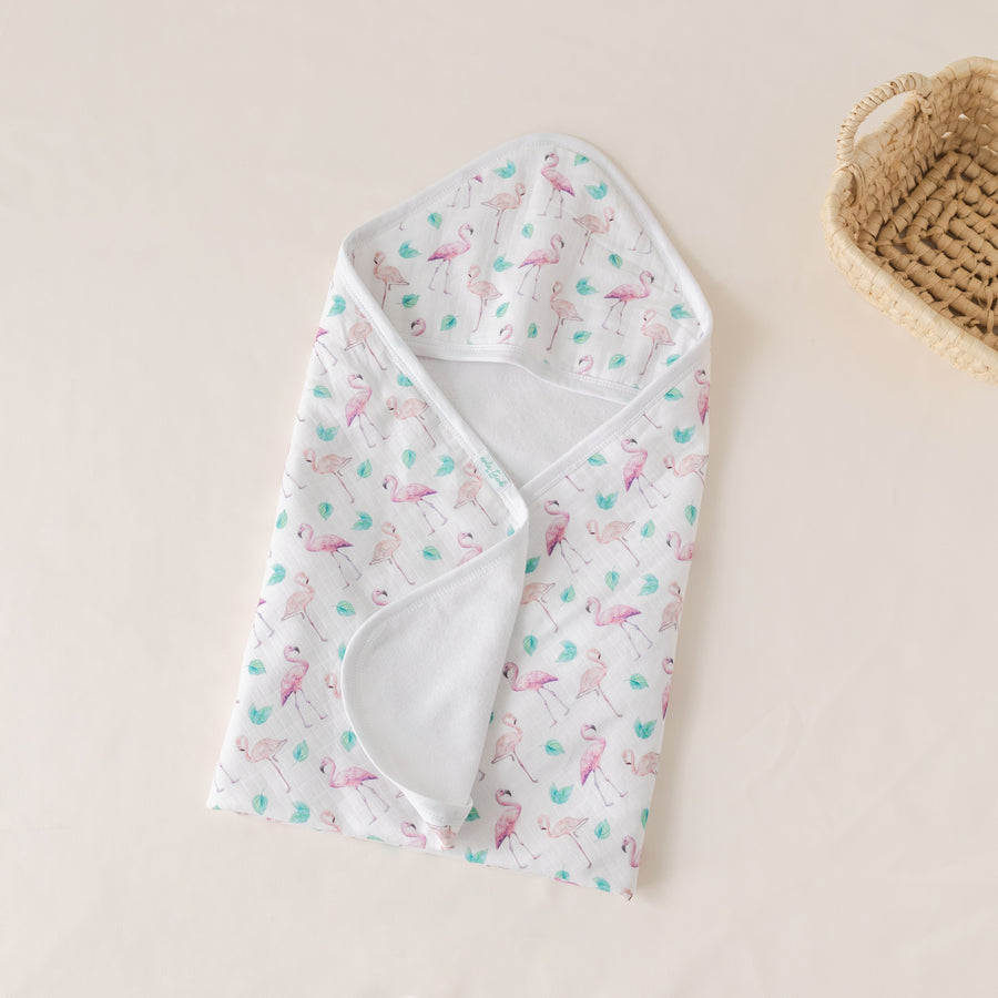 Pink Paradise Muslin Hooded Baby Towel (Pre-Order Arriving Spring 2025)