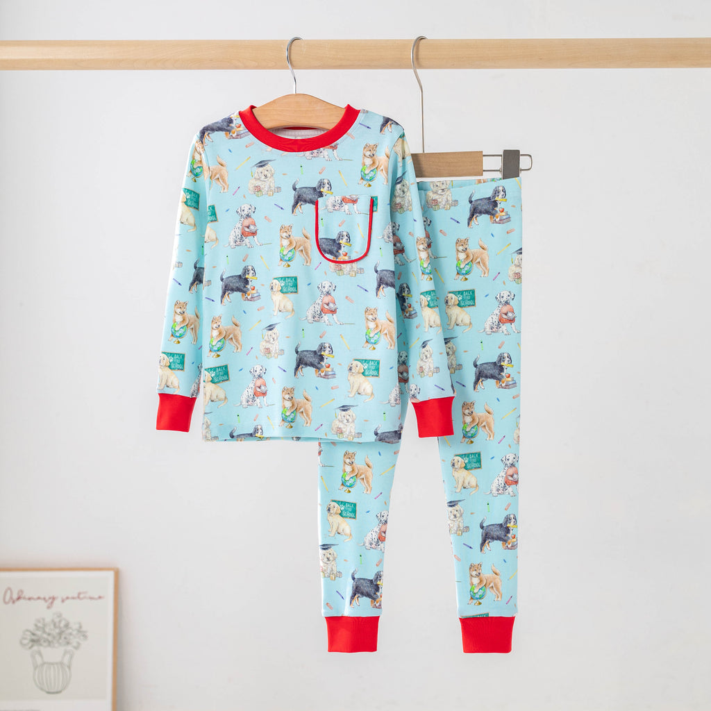 Bark to School Organic Cotton Kids Pajamas