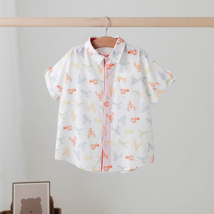 Colorful Claws Short Sleeve Collared Shirt (Pre-order ArrivingSpring 2025)