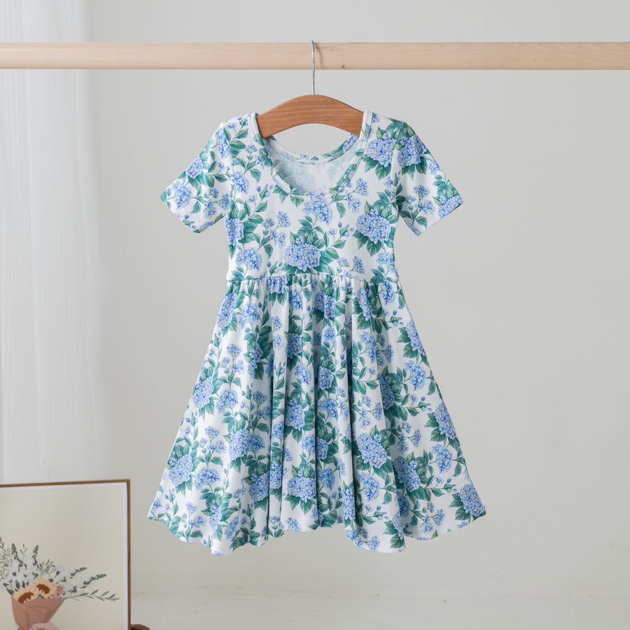 Hydrangea Heaven Cotton Twirl Dress (Pre-Order Arriving Spring 2025)