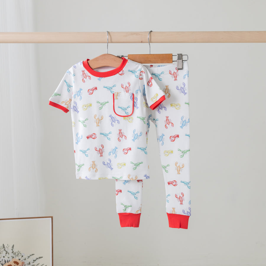 Colorful Claws Crawfish Organic Cotton Pajama Set (Pre-Order Arriving Spring 2025)