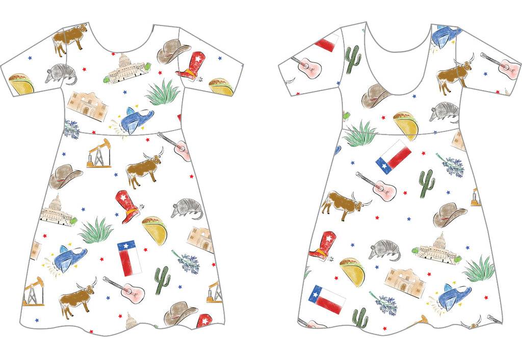 Texas Kids Organic Cotton Twirl Dress (Pre-order Arriving Spring 2027)