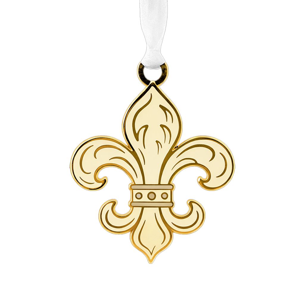 Classic Fleur de Lis Enamel Ornament