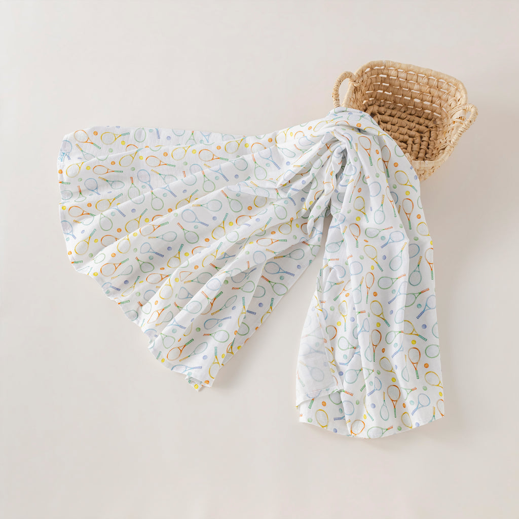 Game, Set, Match Organic Muslin Swaddle Blanket (Pre-Order Arriving Spring 2027)