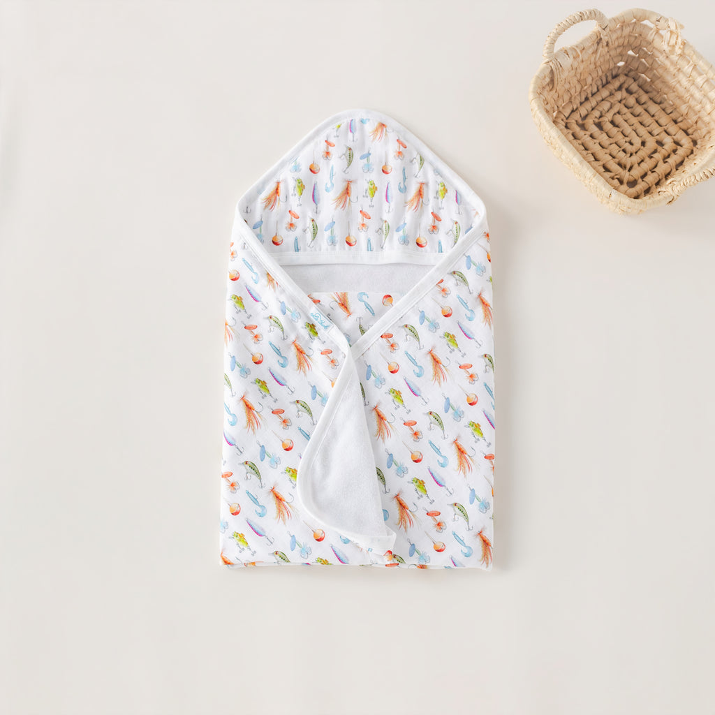 Hooked on You Muslin Hooded Baby Towel (Pre-Order Arriving Spring 2027)