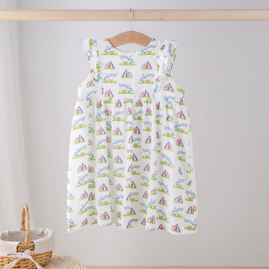 Mascot Mania in Ole Miss Organic Muslin Dress (Pre-Order Arriving Spring 2026)