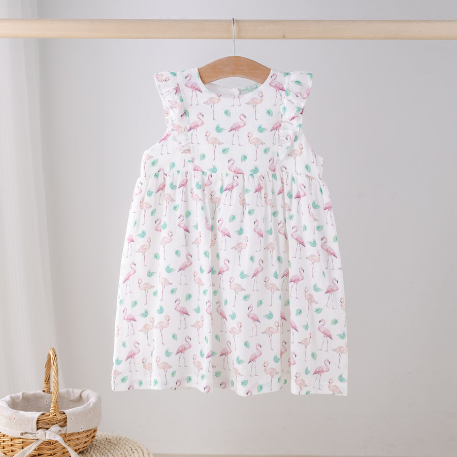 Pink Paradise Organic Muslin Dress (Pre-Order Arriving Spring 2026)