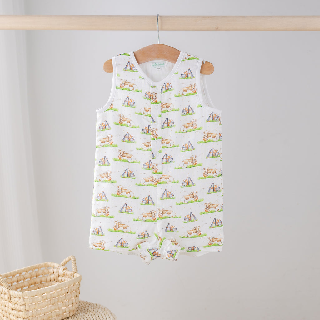 Mascot Mania in Texas Organic Muslin Shortall