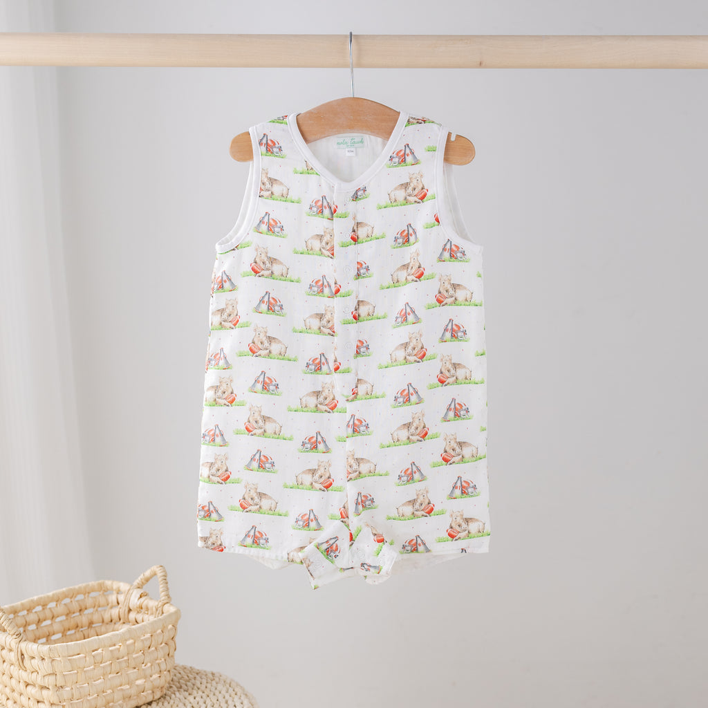 Mascot Mania in Arkansas Organic Muslin Shortall