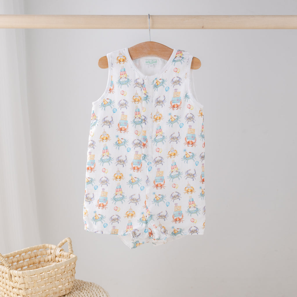 Crabby Birthday Organic Muslin Shortall