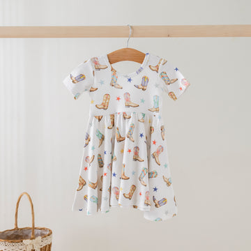 Giddy Up Organic Cotton Dress for Kids