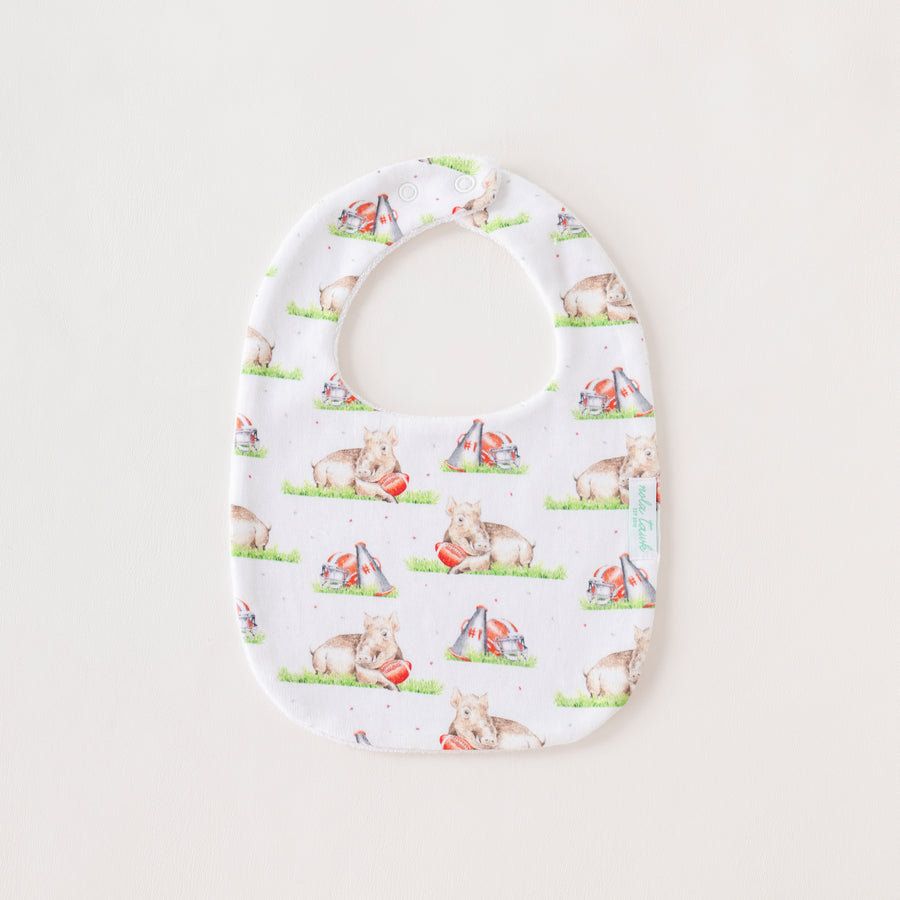 Mascot Mania in Arkansas Organic Cotton Bib (Pre-Order Arriving Fall 2025)