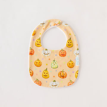Pumpkin Pals Organic Cotton Bib (Pre-Order Arriving Fall 2025)