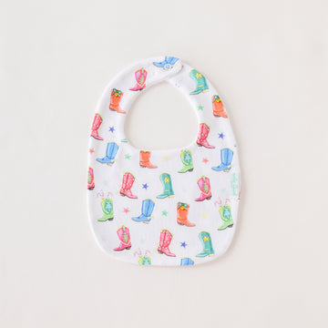 Jingle Boots Organic Cotton Bib (Pre-Order Arriving Fall 2025) (Copy)