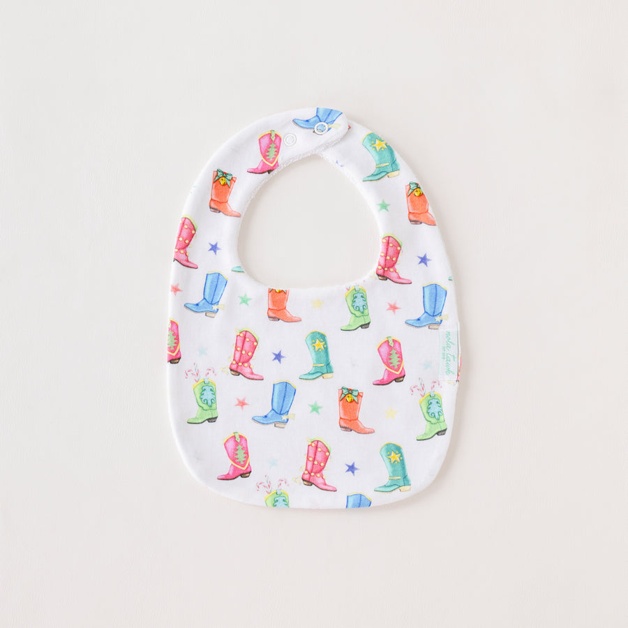 Jingle Boots Organic Cotton Bib