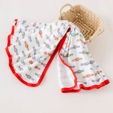 Nutty or Nice Organic Cotton Swaddle Blanket (Pre-Order Arriving Fall 2025)