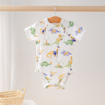 Auburn Dino All-Stars Organic Cotton Onesie (Pre-Order Arriving Fall 2025)