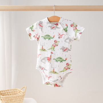 Red (AL, AK, GA, & MS) Dino All-Stars Organic Cotton Onesie (Pre-Order Arriving Fall 2025)