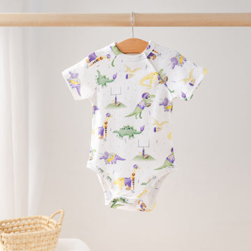LSU Dino All-Stars Organic Cotton Onesie (Pre-Order Arriving Fall 2025)