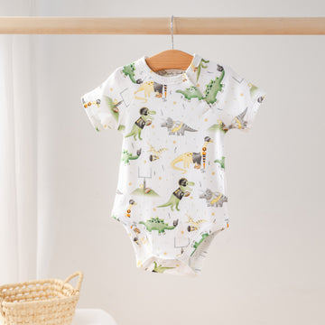 Saints Dino All-Stars Organic Cotton Onesie (Pre-Order Arriving Fall 2025)
